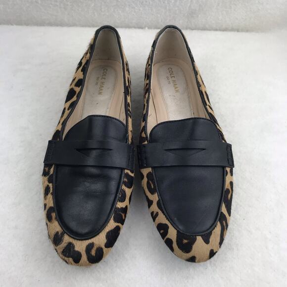 COLE HAAN Go To Grand 360 Women's Leopard Print Leather Slip-On Loafers Size 8B - Picture 4 of 13